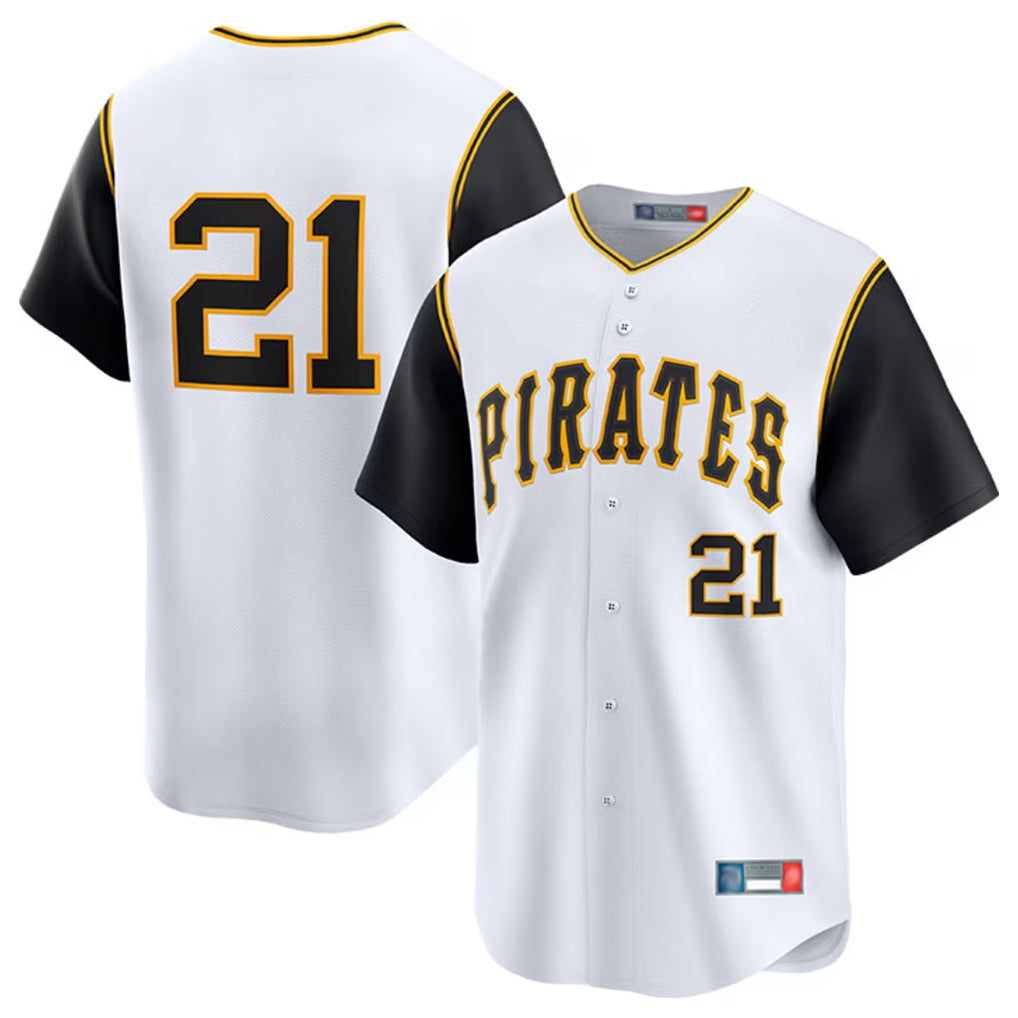 P.Pirates #21 Roberto Clemente Player White Throwback Cooperstown Limited Stitched Jerseys