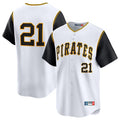 P.Pirates #21 Roberto Clemente Player White Throwback Cooperstown Limited Stitched Jerseys