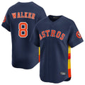 H.Astros #8 Christian Walker Player Navy Home Limited Gdoa Stitched Jerseys