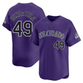 C.Rockies #49 Antonio Senzatela Player Purple Limited Home Gdoa Stitched Jerseys
