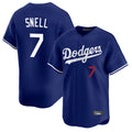LA.Dodgers #7 Blake Snell Player Royal Limited Home Gdoa Stitched Jerseys