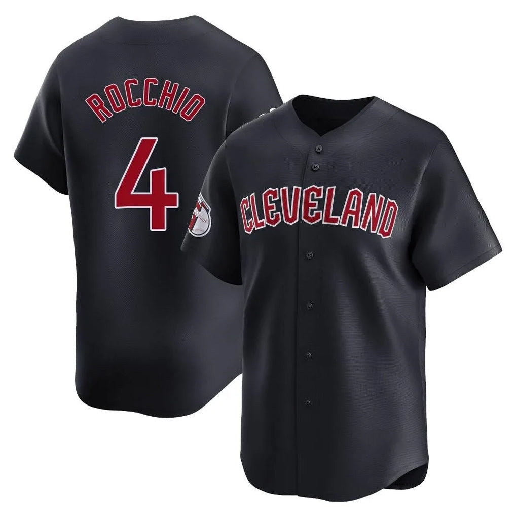 C.Guardians #4 Brayan Rocchio Player Navy Limited Home Game Gdoa Stitched Jerseys