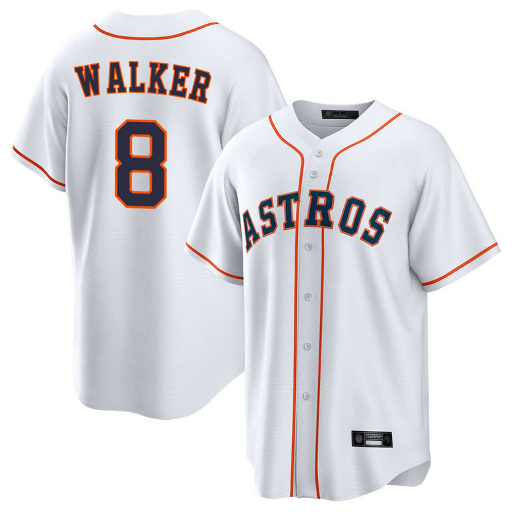 H.Astros #8 Christian Walker Player White Home Game Gdoa Stitched Jerseys