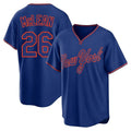 NY.Mets #26 Nolan McLean Player Royal T-shirt Home Game Stitched Jerseys