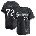 C.White Sox #72 Carlton Fisk Player Black City Connect Limited Home Gdoa Stitched Jerseys