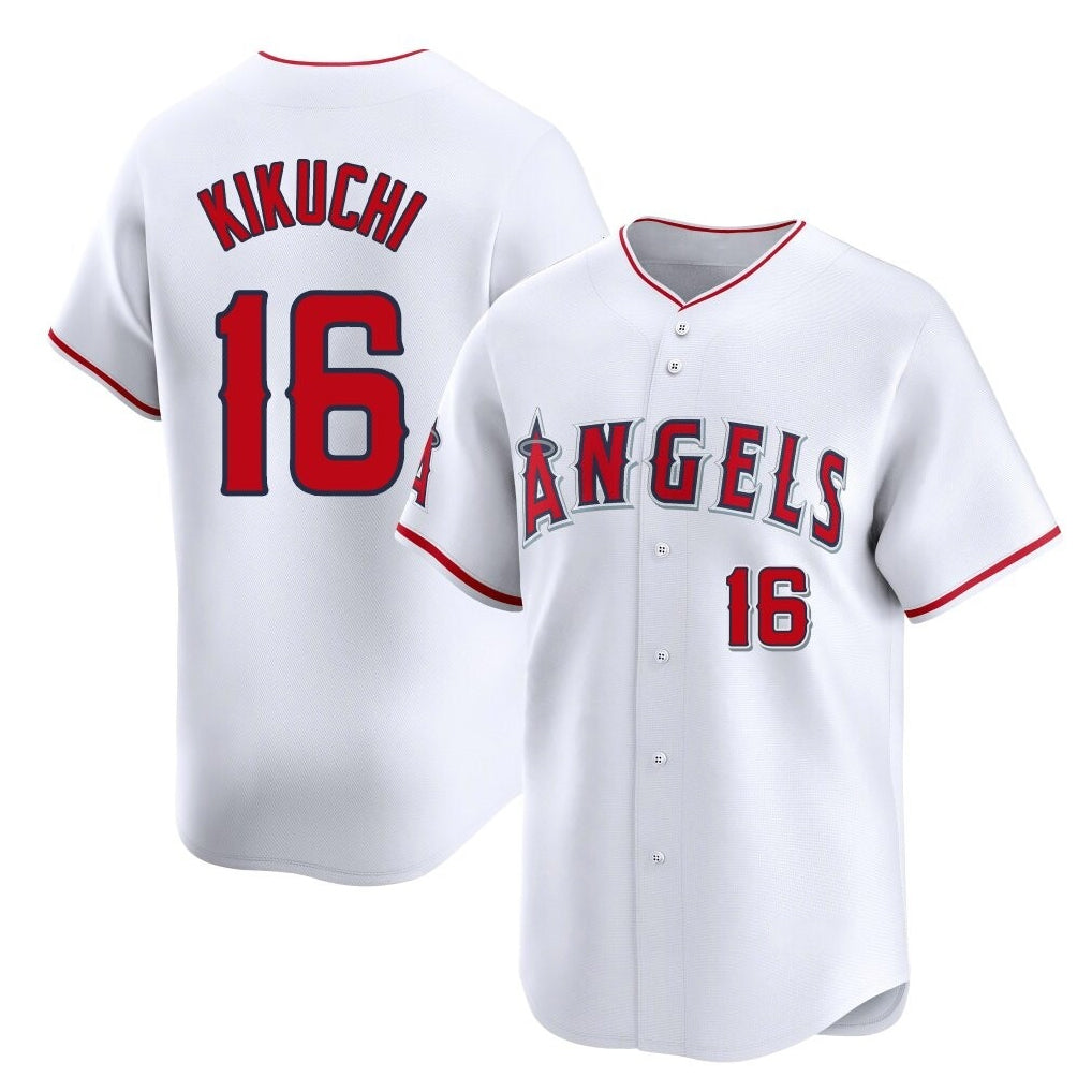 LA.Angels #16 Yusei Kikuchi Player White Limited Home Gdoa Stitched Jerseys