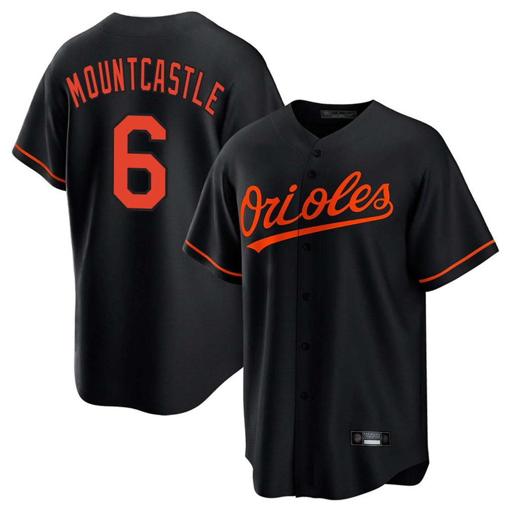 B.Orioles #6 Ryan Mountcastle Player Black Home Game Gdoa Stitched Jerseys