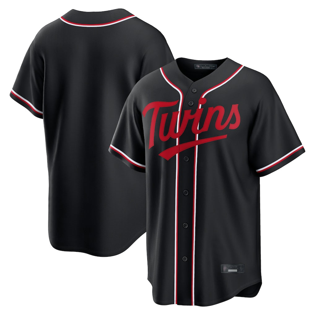 M.Twins ## Twins Blank Player Black Fashion Out Home Limited Gdoa Stitched Jerseys