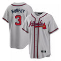 A.Braves #3 Dale Murphy Player Gray Home Game Gdoa Stitched Jerseys