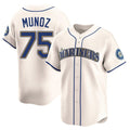 S.Mariners #75 Andres Munoz Player Cream Home Limited Stitched Jerseys