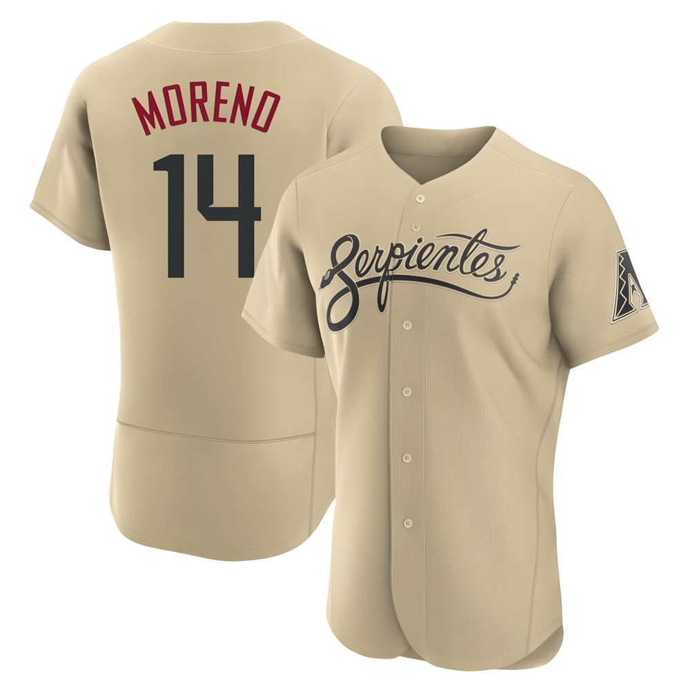 A.Diamondbacks #14 Gabriel Moreno Player Gold City Connect Stitched Jerseys
