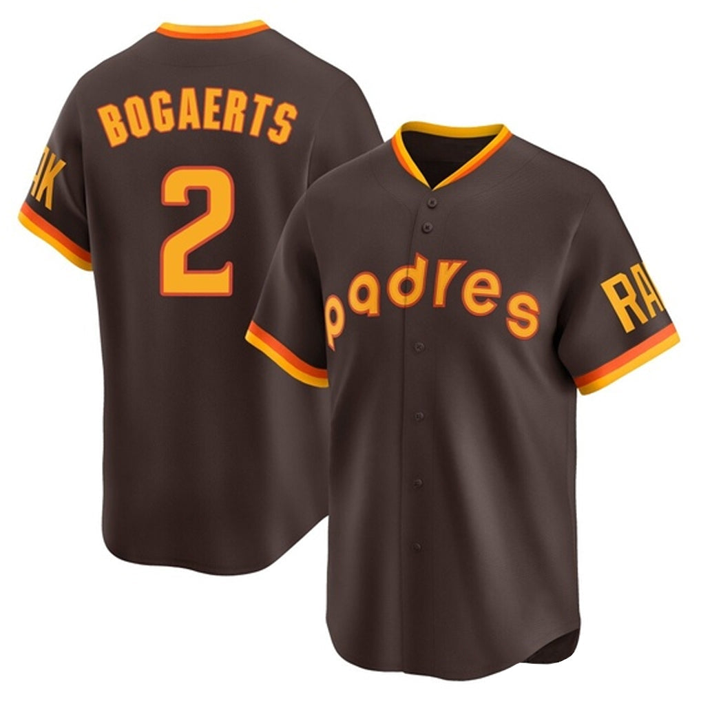 S.Diego Padres #2 Xander Bogaerts Player Brown Home Cooperstown Collection Replica Game Gdoa Stitched Jerseys