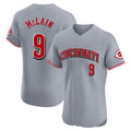 C.Reds #9 Matt McLain Player Gray Limited Elite Home Gdoa Stitched Jerseys