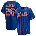 NY.Mets #26 Nolan McLean Player Royal Home Game Gdoa Stitched Jerseys