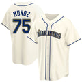 S.Mariners #75 Andres Munoz Player Cream Home Game Stitched Jerseys