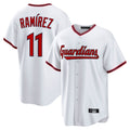 C.Guardians #11 Jose Ramirez Player White Game Home Gdoa Stitched Jerseys