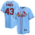 St. Louis Cardinals #43 Pedro Pages Player Light Blue Home Game Stitched Jerseys