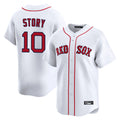 B.Red Sox #10 Trevor Story Player White Limited Home Game Gdoa Stitched Jerseys