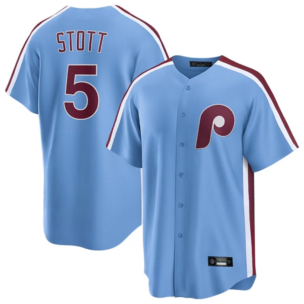 P.Phillies #5 Bryson Stott Player Light Blue Home Limited Game Gdoa Stitched Jerseys