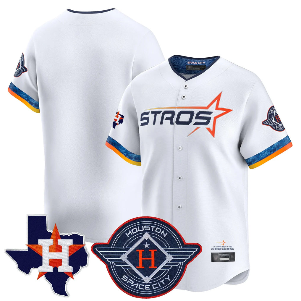 H.Astros ## Astros Blank Player White City Connect Texas Patch Vapor Premier Limited Home Gdoa Stitched Jerseys