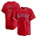 LA.Angels #7 Jo Adell Player Red Home Limited Gdoa Stitched Jerseys