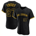 LA.Angels #27 Mike Trout Player Black Snake Skin City Limited Elite Home Gdoa Stitched Jerseys
