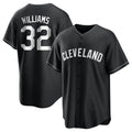 C.Guardians #32 Gavin Williams Player Black Home Game Gdoa Stitched Jerseys