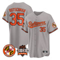 B.Orioles #35 Adley Rutschman Player Gray 30th Anniversary of 2131 Home Game Gdoa Stitched Jerseys