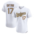 LA.Dodgers #17 Shohei Ohtani Player Gold Limited Elite Home Gdoa Stitched Jerseys