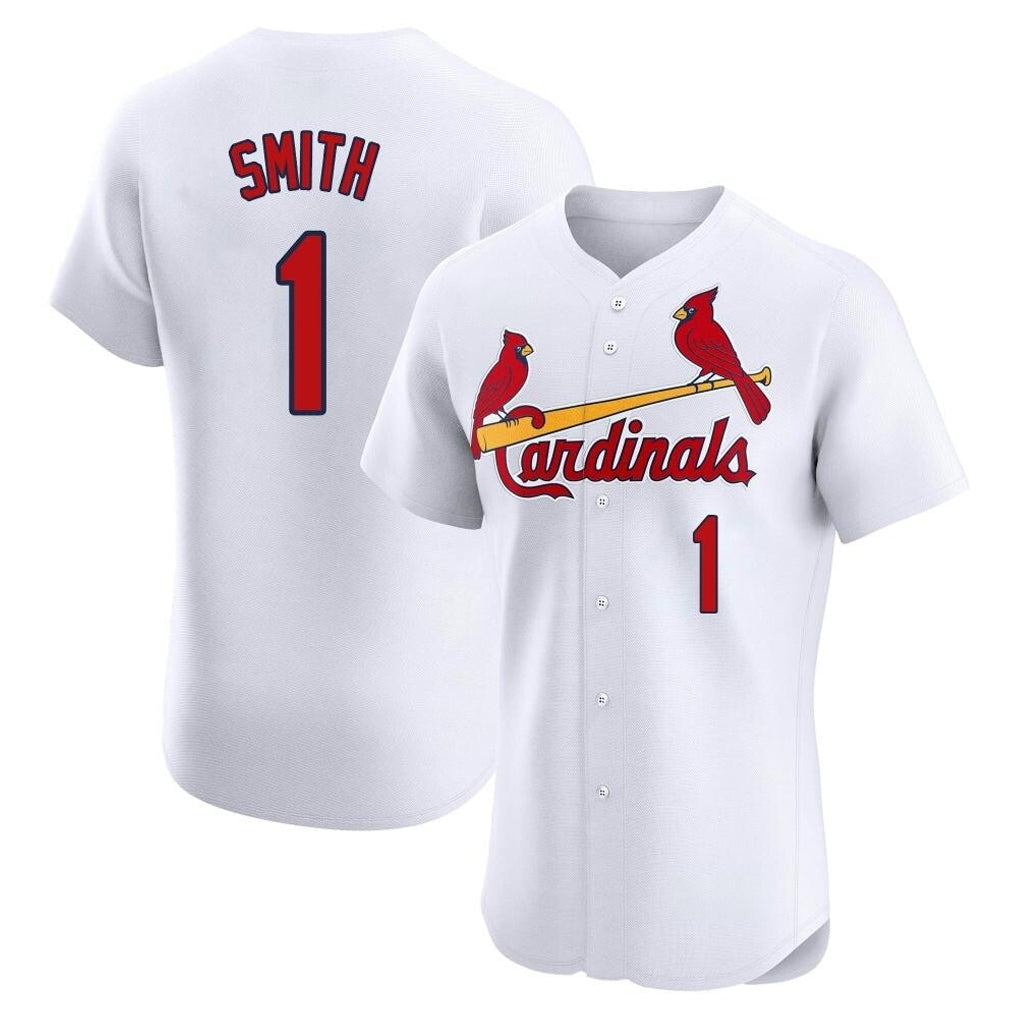 St. Louis Cardinals #1 Ozzie Smith Player White Home Limited Elite Gdoa Stitched Jerseys