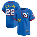 LA.Dodgers #22 Clayton Kershaw Player Blue All-Star Limited Home Gdoa Stitched Jerseys