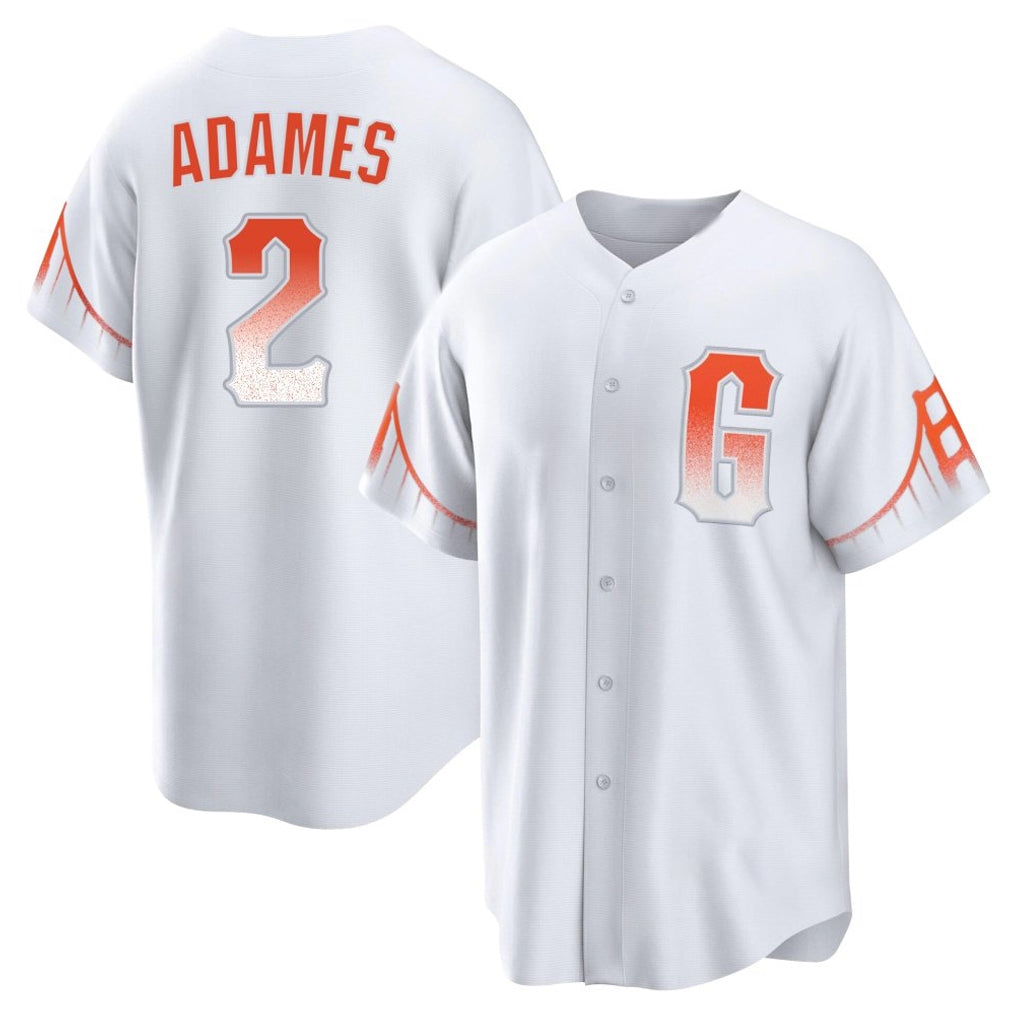 SF.Giants #2 Willy Adames Player White City Connect Home Game Gdoa Stitched Jerseys