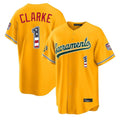 Athletics #1 Denzel Clarke Player Gold USA 250 Fourth of July Home Game Gdoa250Ys Stitched Jerseys
