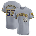 M.Brewers #53 Brandon Woodruff Player Gray Home Limited Elite Gdoa Stitched Jerseys