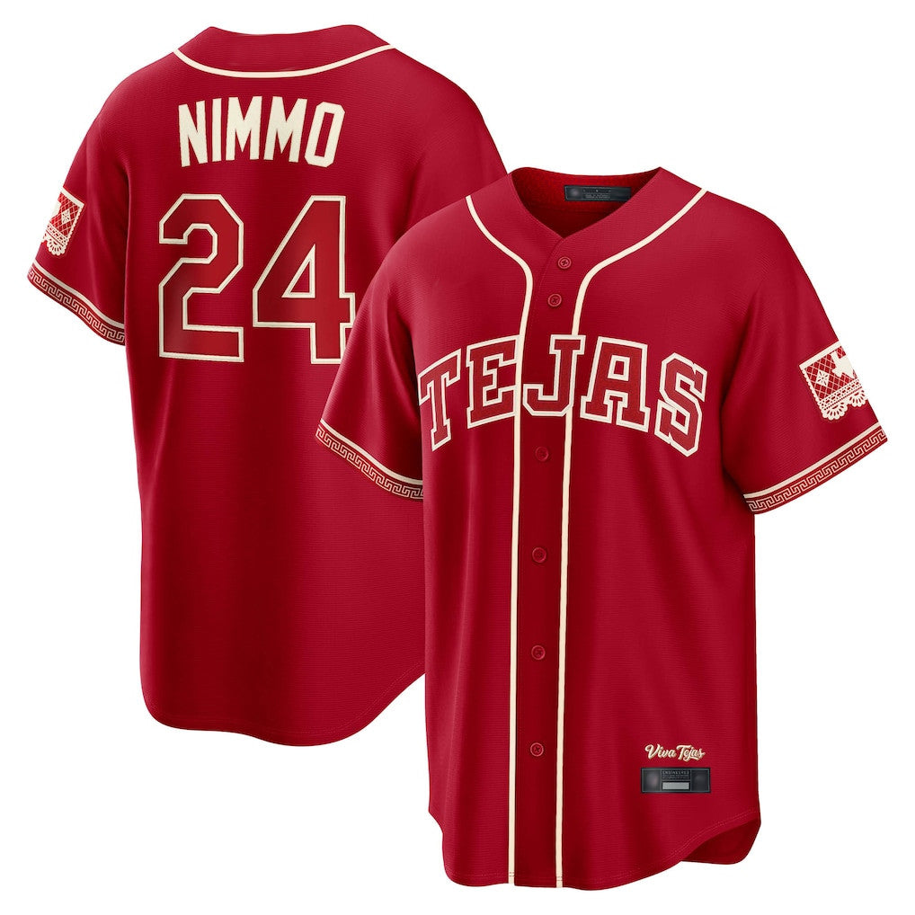 T.Rangers #24 Brandon Nimmo Player Red 2026 City Connect Stitched Jerseys