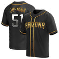 A.Diamondbacks #51 Randy Johnson Player Black Golden Replica Alternate Stitched Jerseys