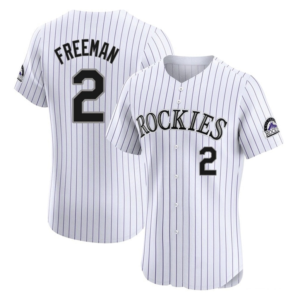 C.Rockies #2 Tyler Freeman Player White Limited Elite Home Gdoa Stitched Jerseys