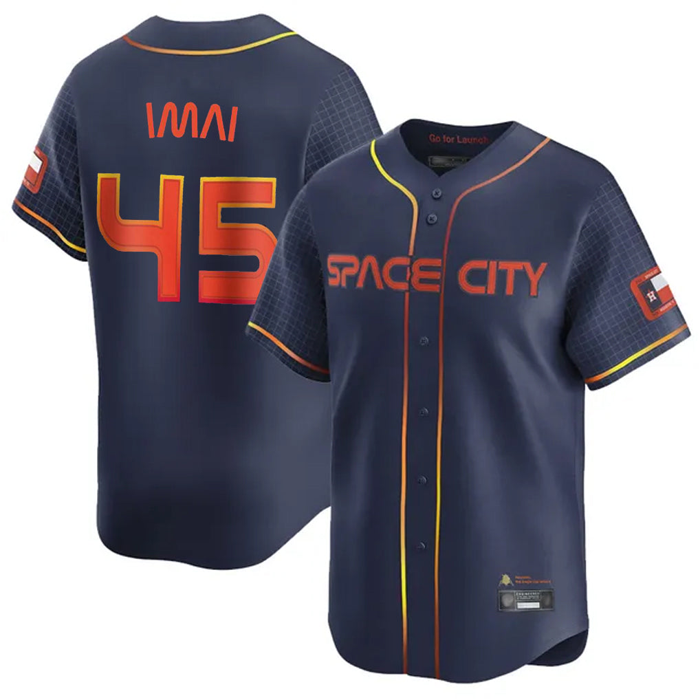 H.Astros #45 Tatsuya Imai Player Navy City Connect Home Limited Gdoa Stitched Jerseys