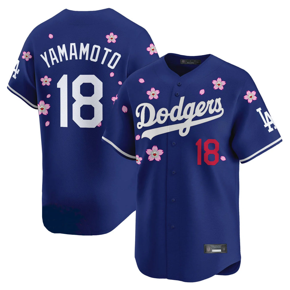 LA.Dodgers #18 Yoshinobu Yamamoto Player Royal Tokyo Series Vapor Premier Limited Gdoa Stitched Jerseys