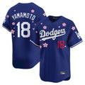 LA.Dodgers #18 Yoshinobu Yamamoto Player Royal Tokyo Series Vapor Premier Limited Gdoa Stitched Jerseys