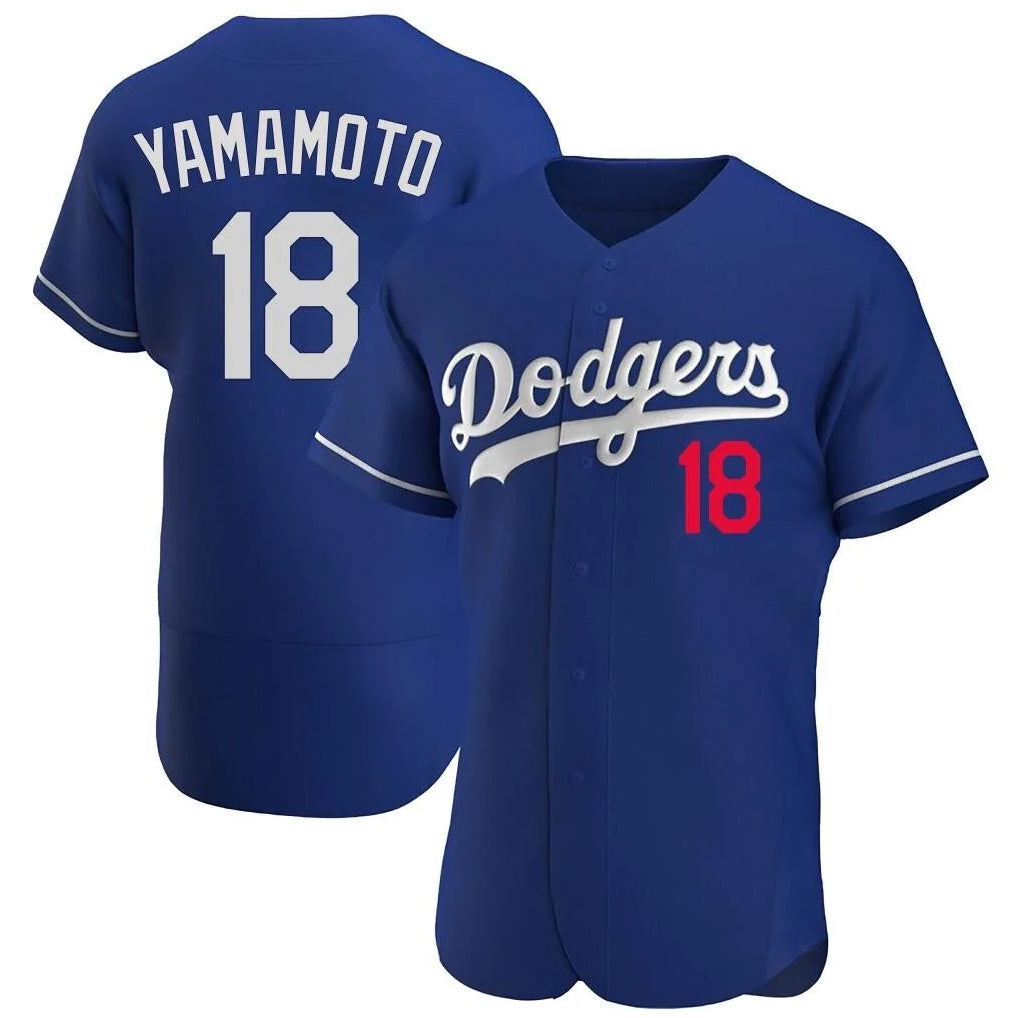 LA.Dodgers #18 Yoshinobu Yamamoto Player Royal Limited Elite Home Gdoa Stitched Jerseys