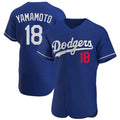 LA.Dodgers #18 Yoshinobu Yamamoto Player Royal Limited Elite Home Gdoa Stitched Jerseys