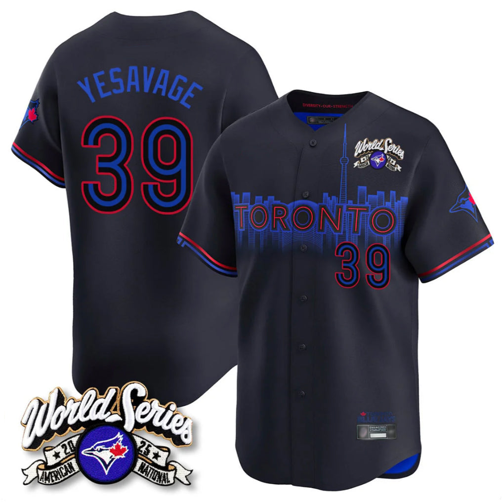 T.Blue Jays #39 Trey Yesavage Player Black 2025 American League Limited All Stitched Jerseys