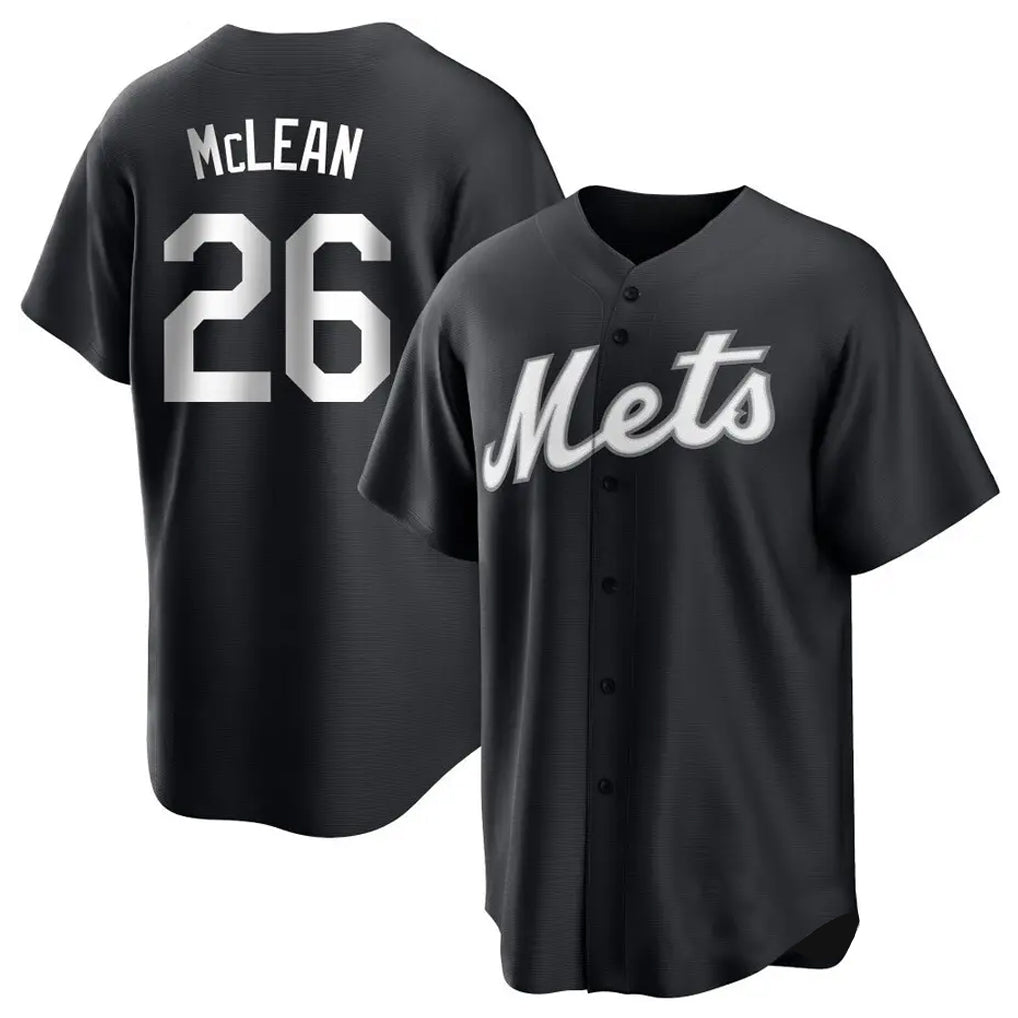 NY.Mets #26 Nolan McLean Player Black Home Game Stitched Jerseys