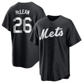 NY.Mets #26 Nolan McLean Player Black Home Game Stitched Jerseys