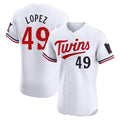 M.Twins #49 Pablo Lopez Player White Home Limited Elite Gdoa Stitched Jerseys