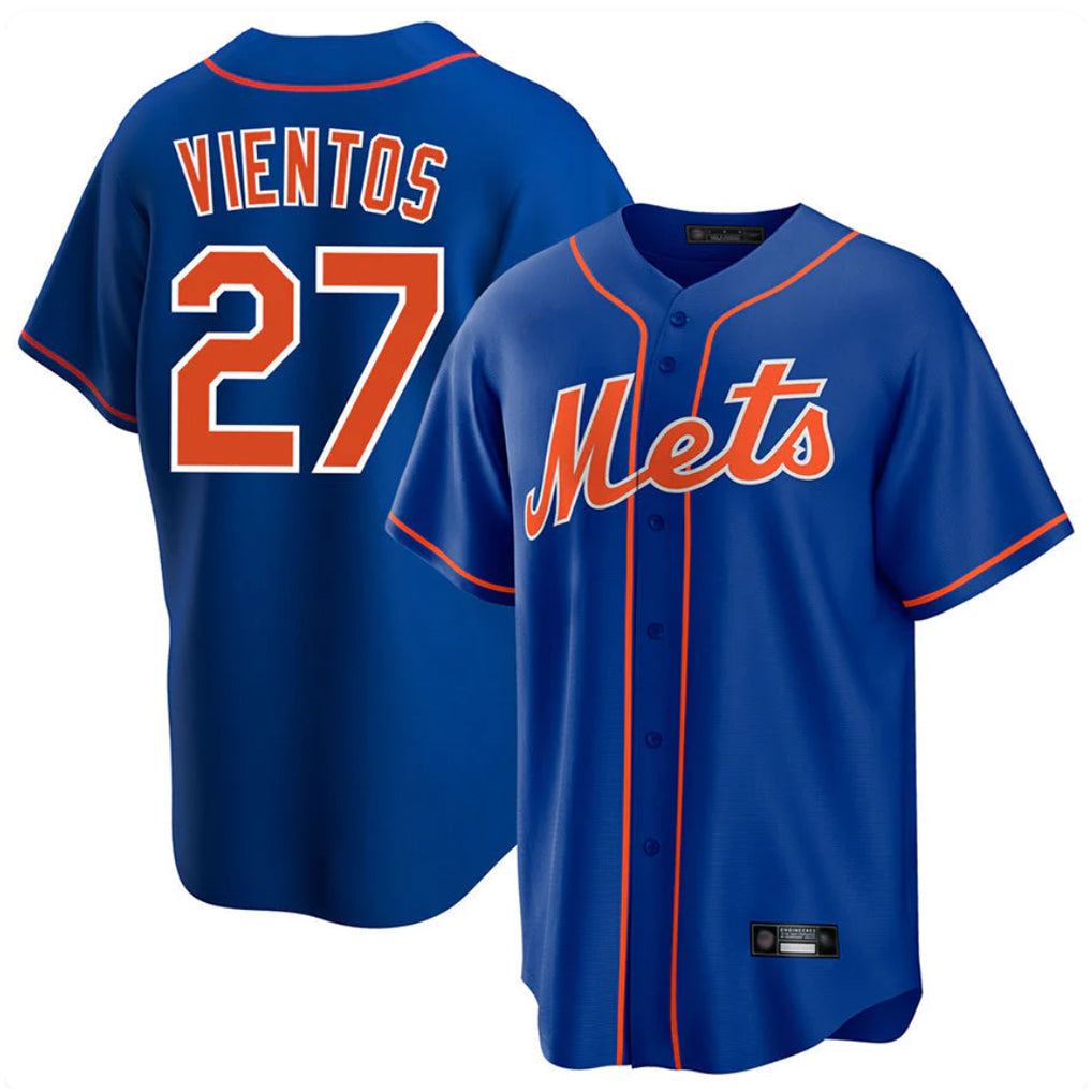 NY.Mets #27 Mark Vientos Player Royal Home Game Gdoa Stitched Jerseys