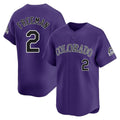 C.Rockies #2 Tyler Freeman Player Purple Limited Home Gdoa Stitched Jerseys