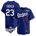 LA.Dodgers #23 Kyle Tucker Player Royal World Series Limited Home Gdoa Stitched Jerseys