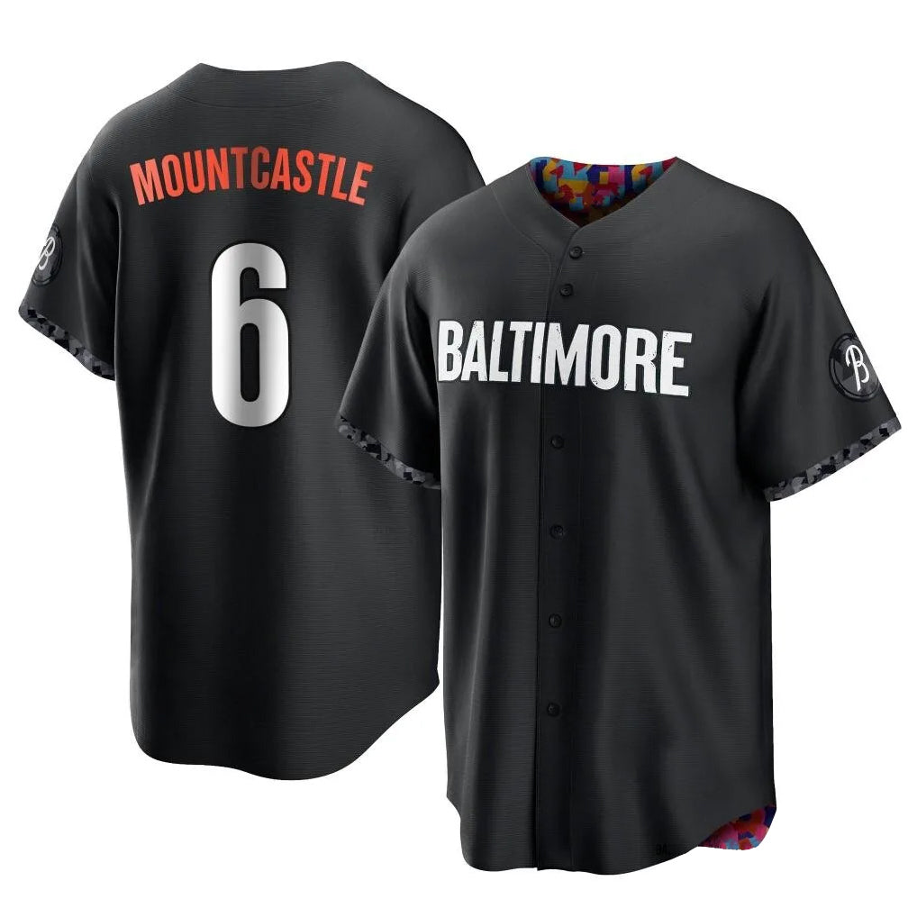 B.Orioles #6 Ryan Mountcastle Player Black City Connect Home Game Gdoa Stitched Jerseys